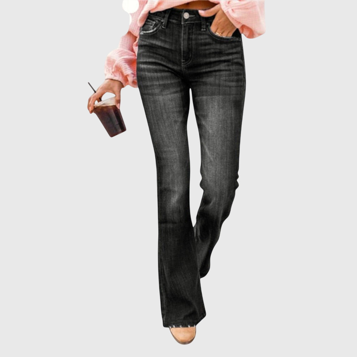 Jeans Acampanados Para Mujer | Tiro Alto · SeemSeem