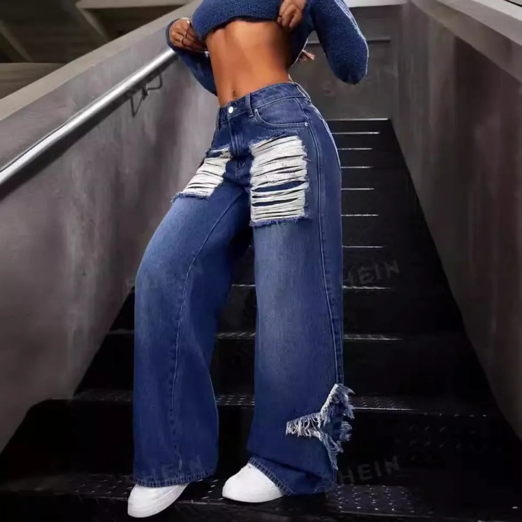 Jeans Anchos Para Mujer | Rotos · SeemSeem