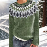 Pull à col rond pour femme | Maille nordique