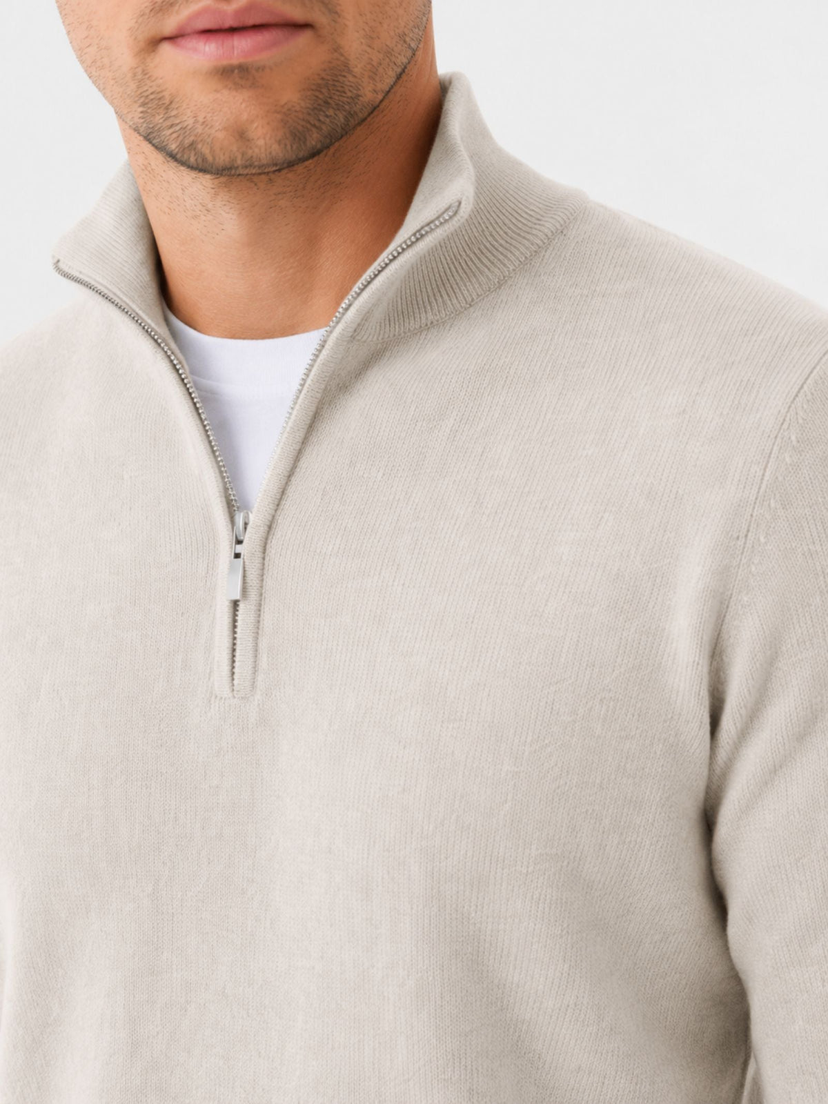 Jersey Con Media Cremallera Para Hombre | Lana Merino · SeemSeem