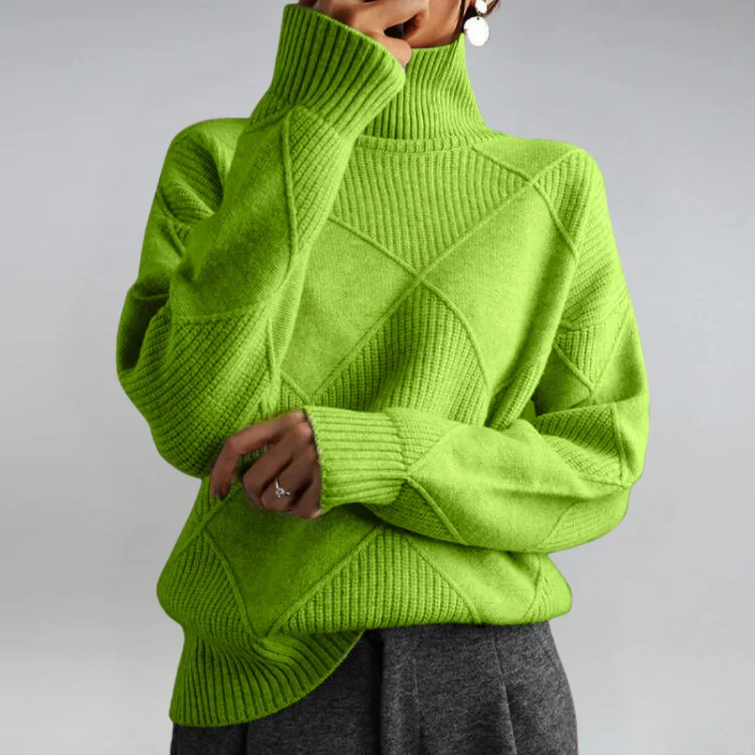 Jersey De Cuello Alto Para Mujer | Punto Grueso · SeemSeem