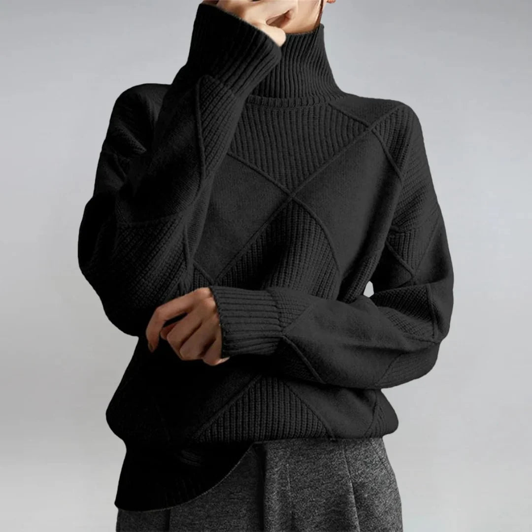 Jersey De Cuello Alto Para Mujer | Punto Grueso · SeemSeem