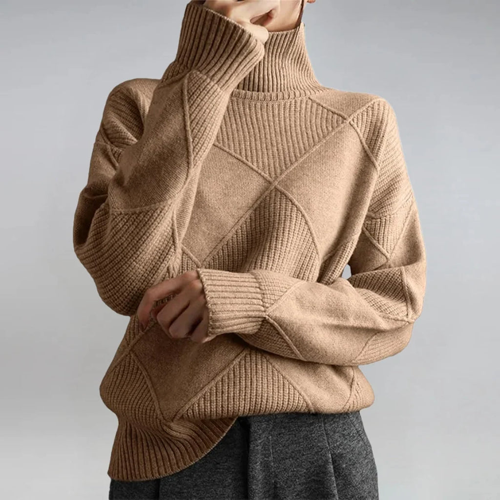 Jersey De Cuello Alto Para Mujer | Punto Grueso · SeemSeem