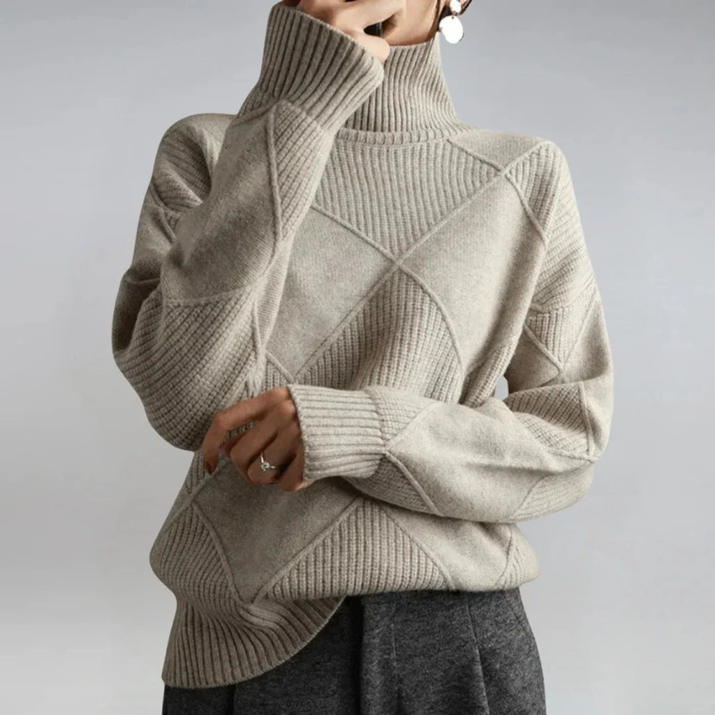 Jersey De Cuello Alto Para Mujer | Punto Grueso · SeemSeem