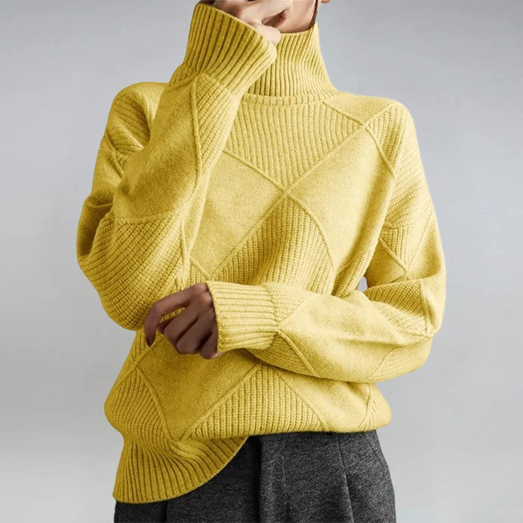 Jersey De Cuello Alto Para Mujer | Punto Grueso · SeemSeem