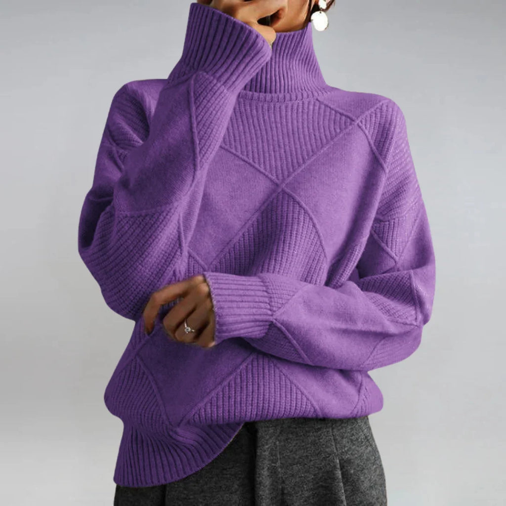 Jersey De Cuello Alto Para Mujer | Punto Grueso · SeemSeem