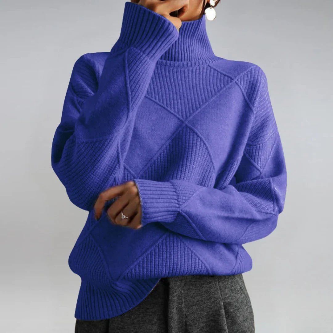 Jersey De Cuello Alto Para Mujer | Punto Grueso · SeemSeem