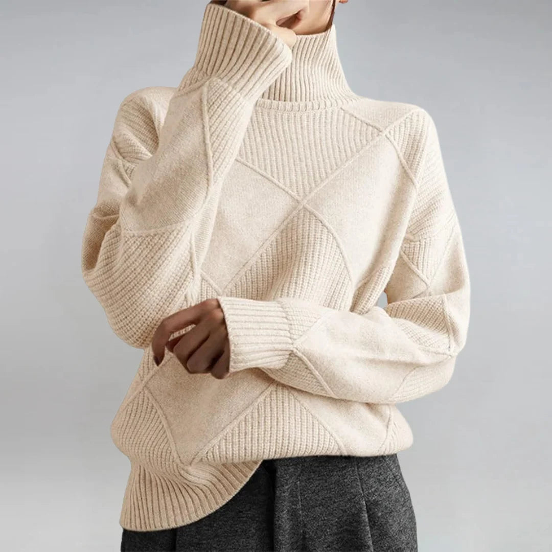 Jersey De Cuello Alto Para Mujer | Punto Grueso · SeemSeem