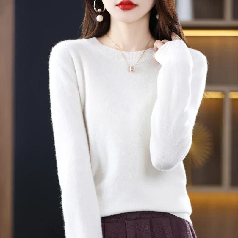 Jersey De Punto Con Cuello Redondo Para Mujer · SeemSeem