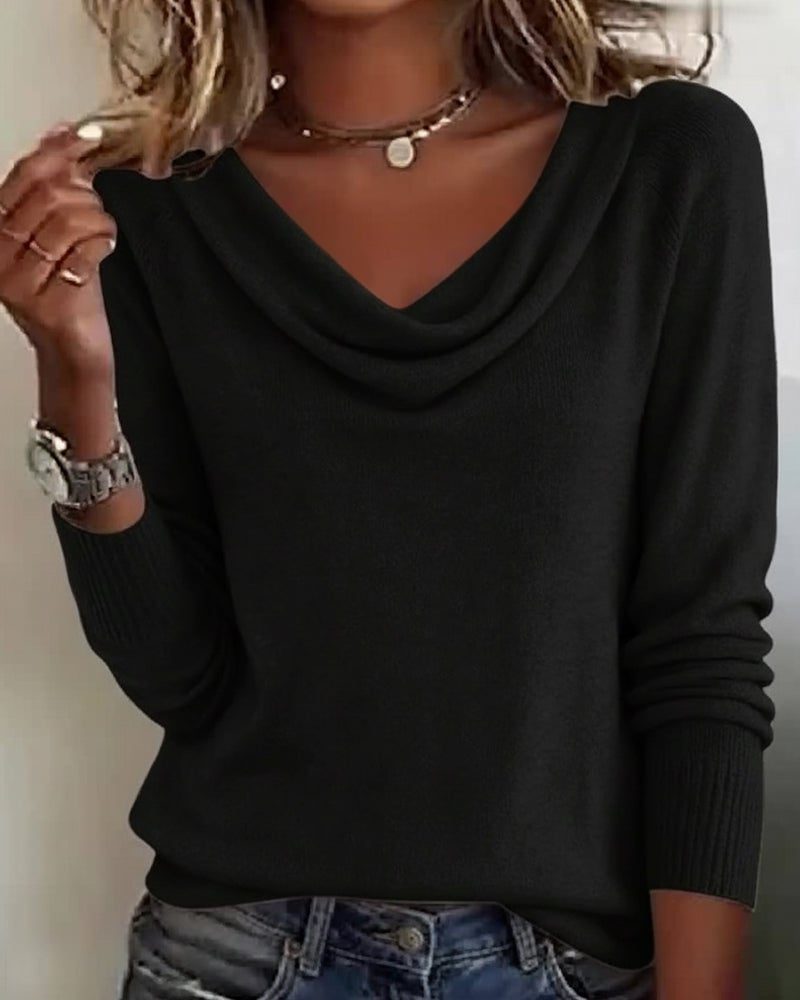 Jersey De Punto Para Mujer | Cuello Vuelto · SeemSeem