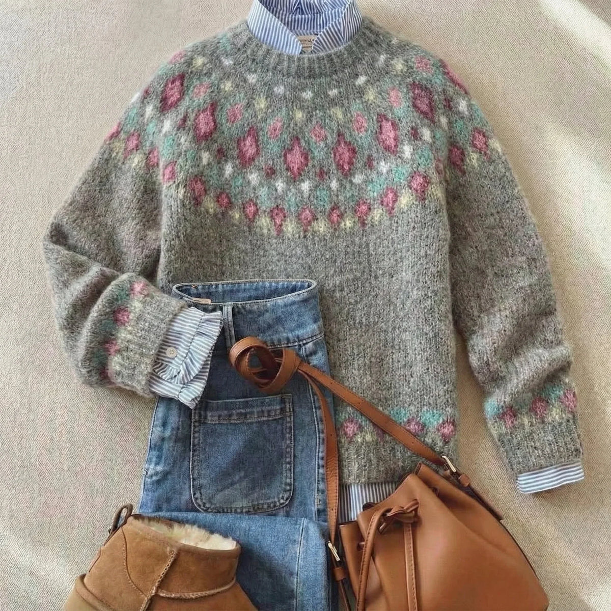 Jersey De Punto Para Mujer | Estampado Jacquard · SeemSeem