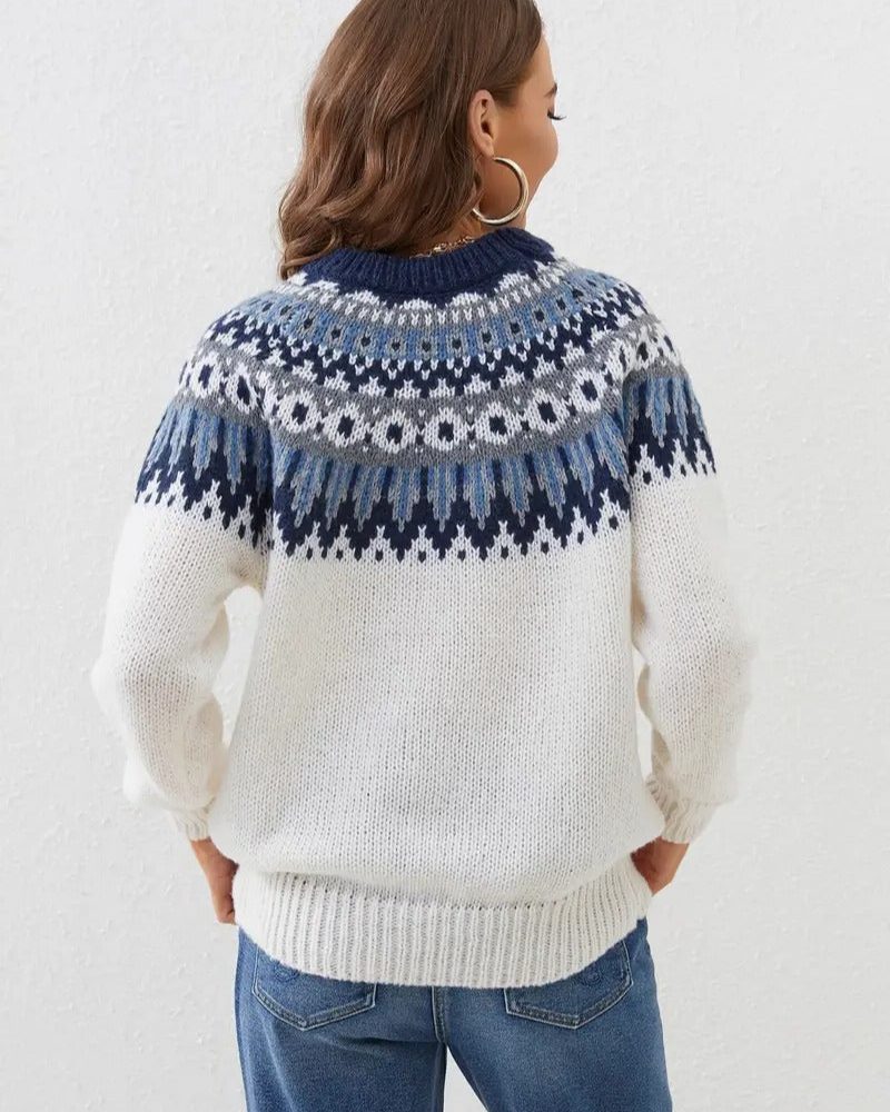 Jersey De Punto Para Mujer | Estampado Nórdico · SeemSeem