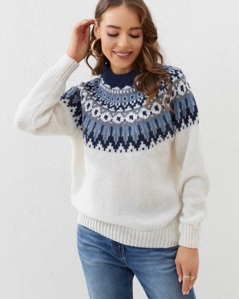 Jersey De Punto Para Mujer | Estampado Nórdico · SeemSeem