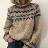 Strickpullover für Damen | Nordischer Jacquard