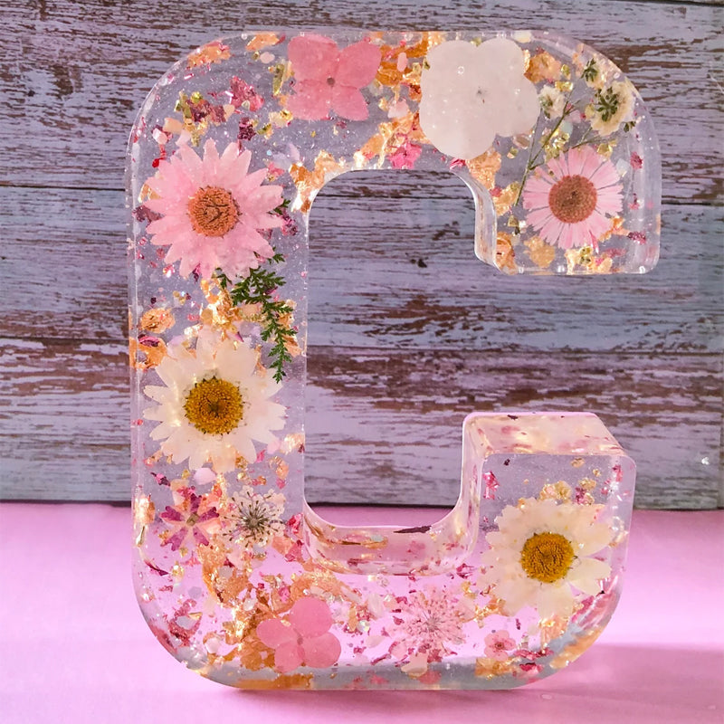Lámpara De Letra Decorativa | Flores Prensadas · SeemSeem