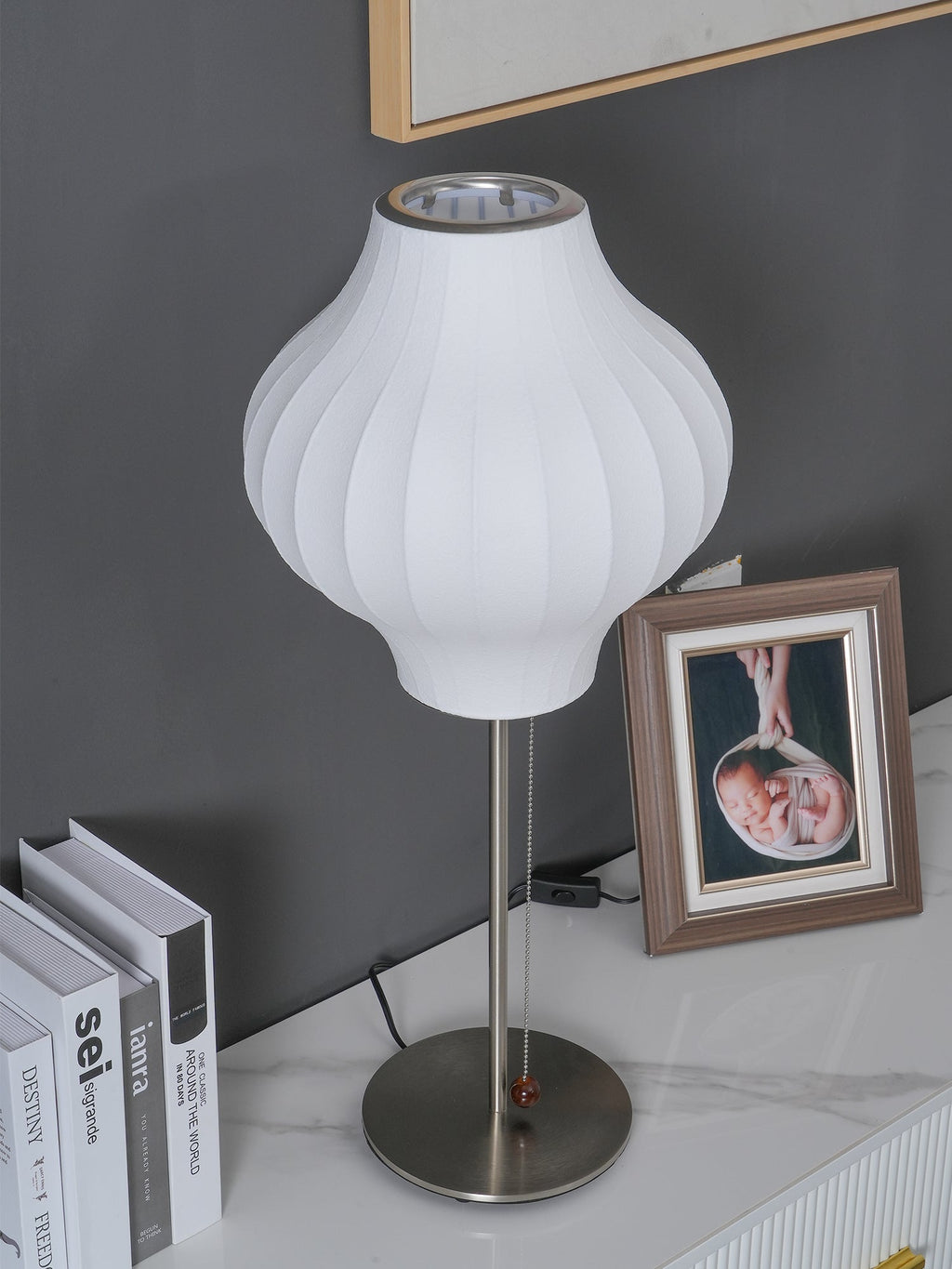 Lámpara De Mesa Nórdica | Pantalla Esférica · SeemSeem