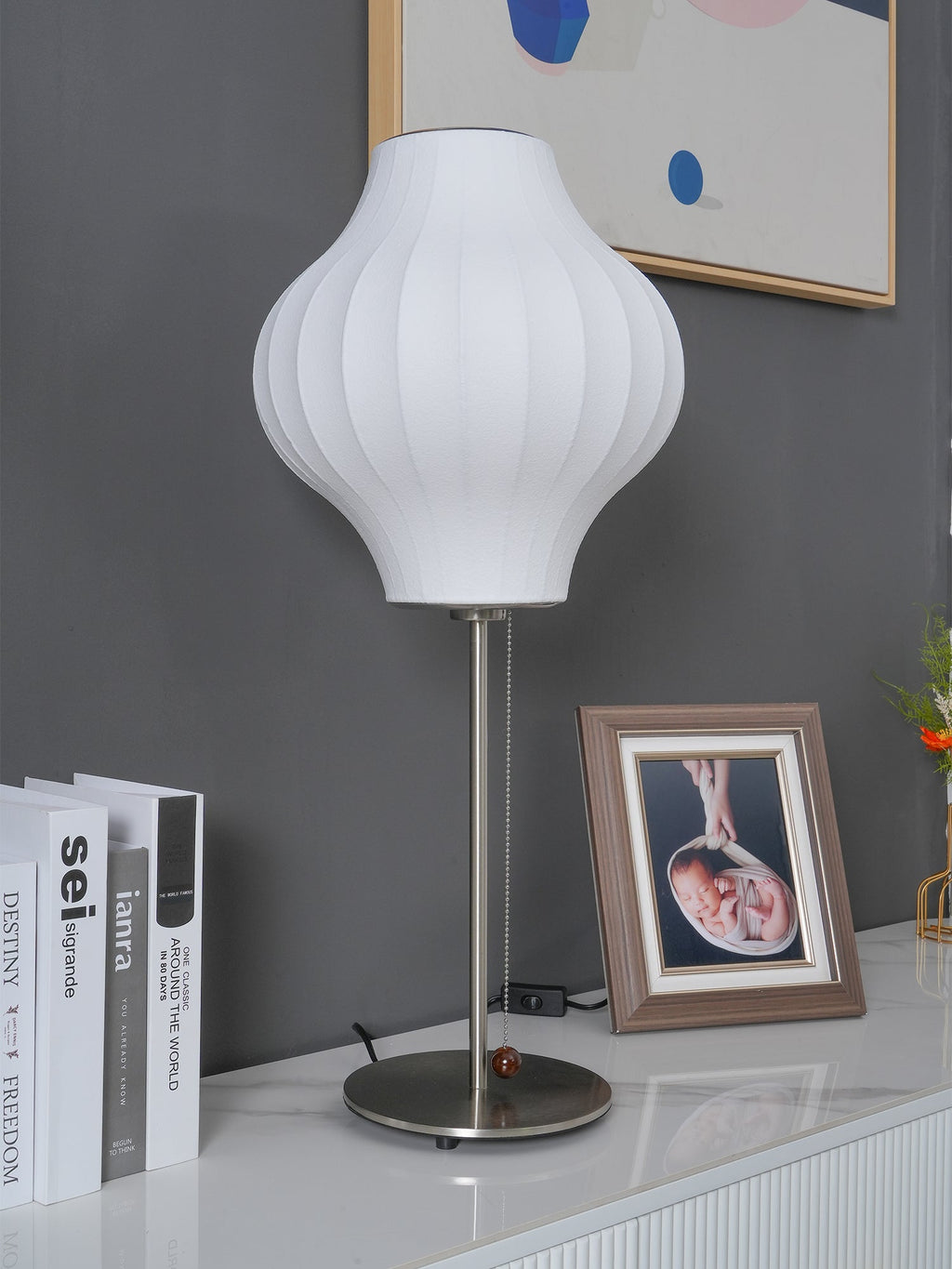Lámpara De Mesa Nórdica | Pantalla Esférica · SeemSeem