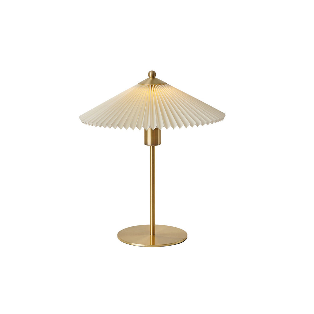 Lámpara De Mesa Nórdica | Pantalla Plisada · SeemSeem