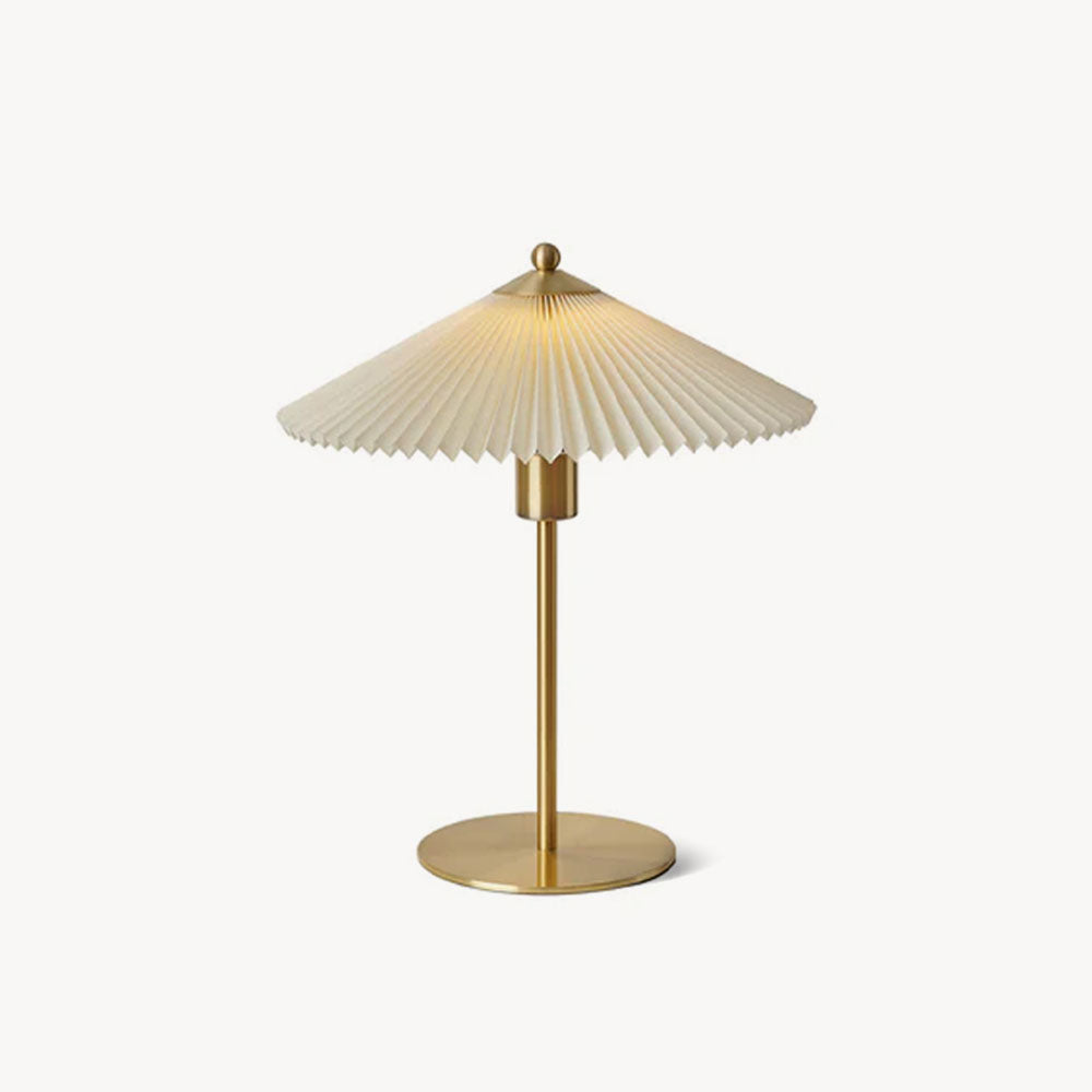 Lámpara De Mesa Nórdica | Pantalla Plisada · SeemSeem