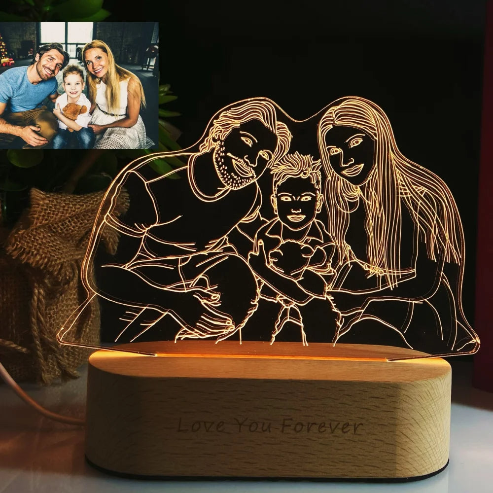 Lámpara De Mesa Personalizada | Foto Grabada · SeemSeem