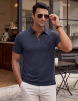 Polo De Manga Corta Para Hombre | Bolsillo Frontal