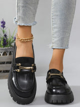 Damesloafers met plateauzool | Metalen detail