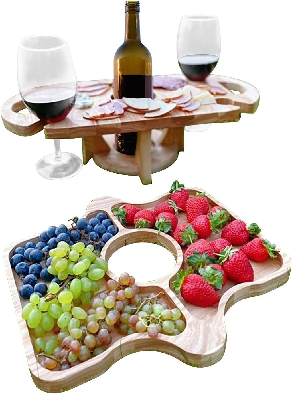 Mesa De Picnic Plegable | Portavasos De Vino · SeemSeem