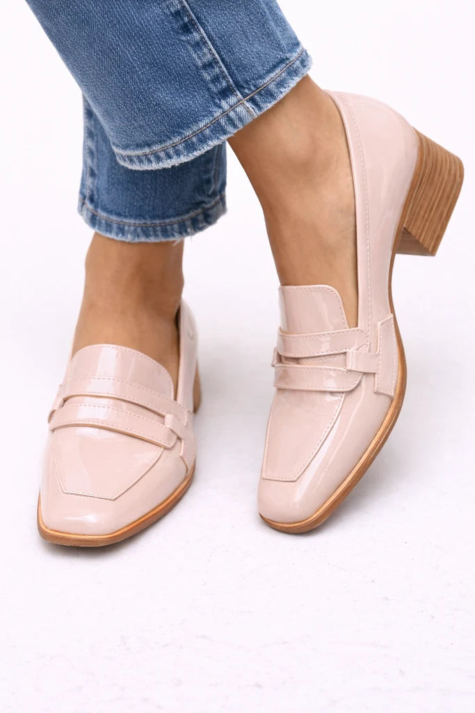 Mocasines Con Tacón Ancho Para Mujer | Acabado Charol · SeemSeem