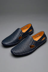 Mocassins perforés pour homme | Coutures contrastantes