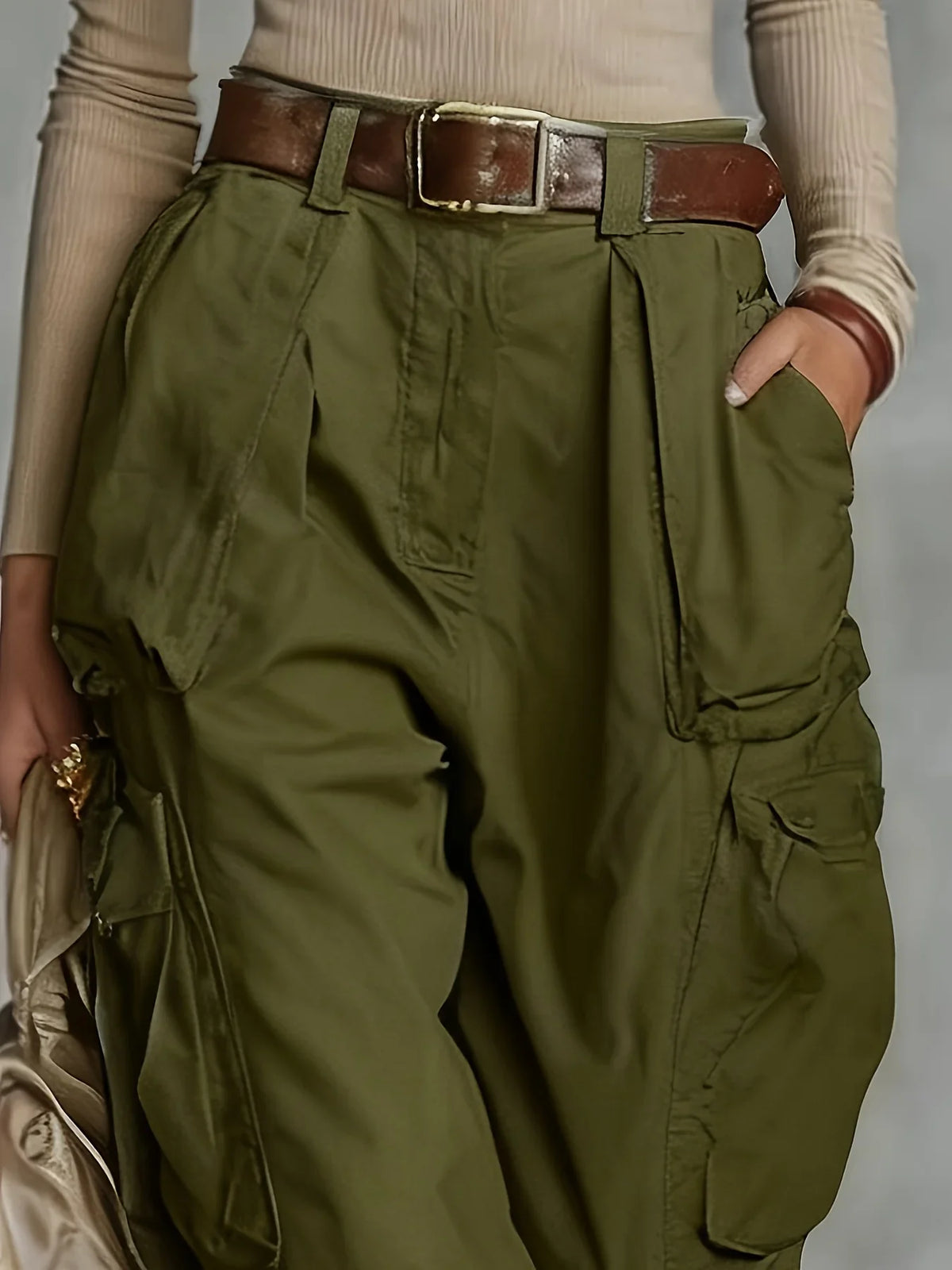 Pantalones Cargo Para Mujer | Bajo Elástico · SeemSeem