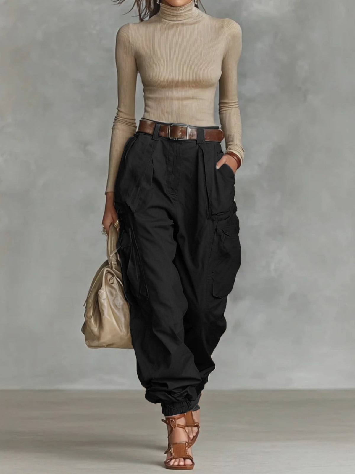 Pantalones Cargo Para Mujer | Bajo Elástico · SeemSeem