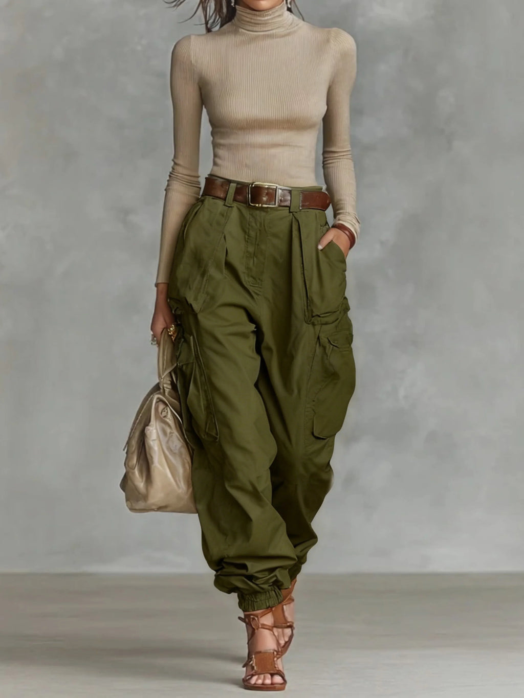 Pantalones Cargo Para Mujer | Bajo Elástico · SeemSeem
