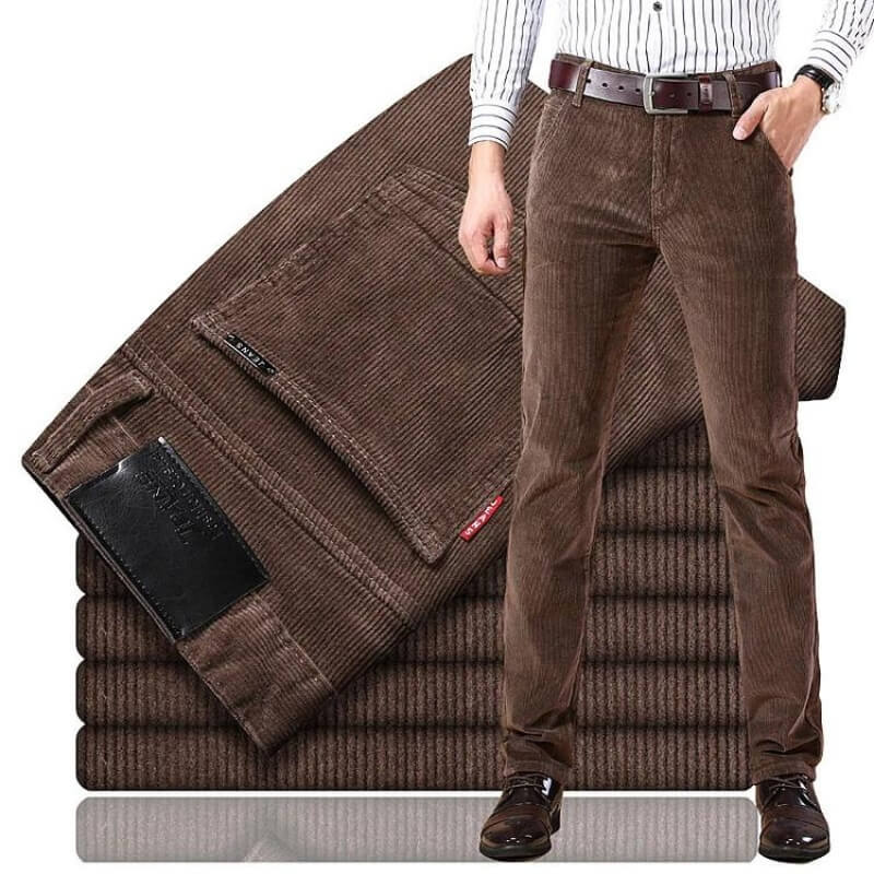 Pantalones Clásicos De Pana Para Hombre | Algodón · SeemSeem