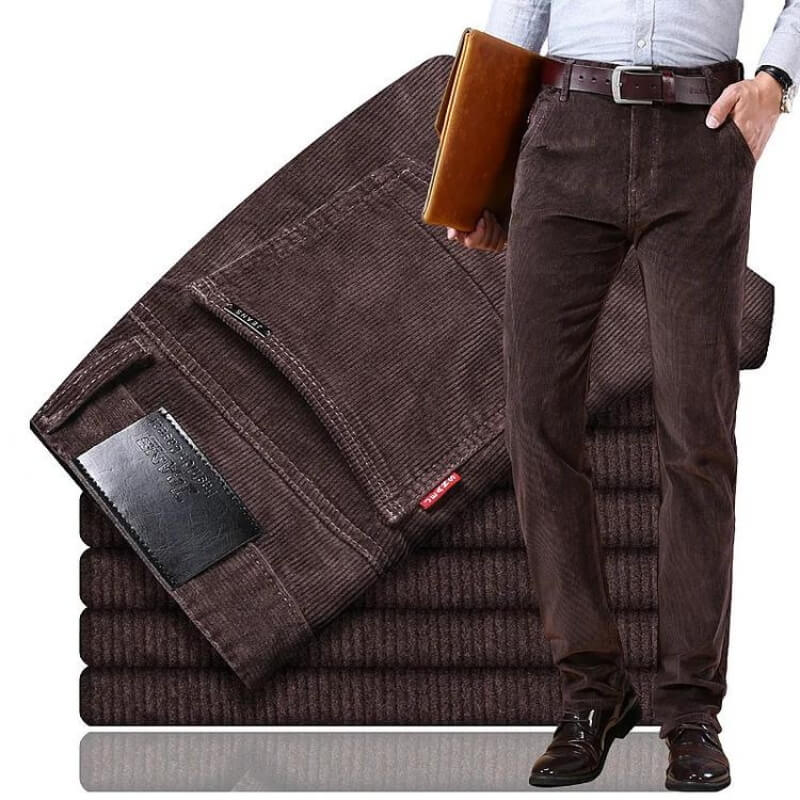 Pantalones Clásicos De Pana Para Hombre | Algodón · SeemSeem