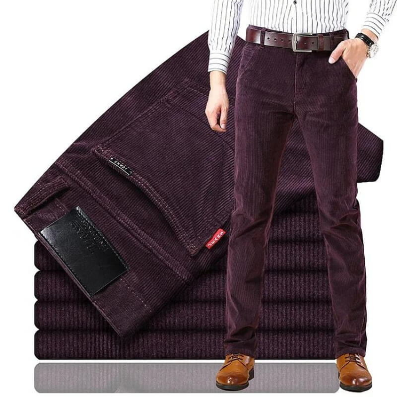 Pantalones Clásicos De Pana Para Hombre | Algodón · SeemSeem