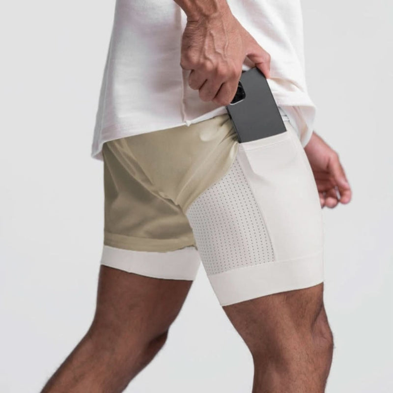Pantalones Cortos Deportivos Hombre | 2 En 1 · SeemSeem