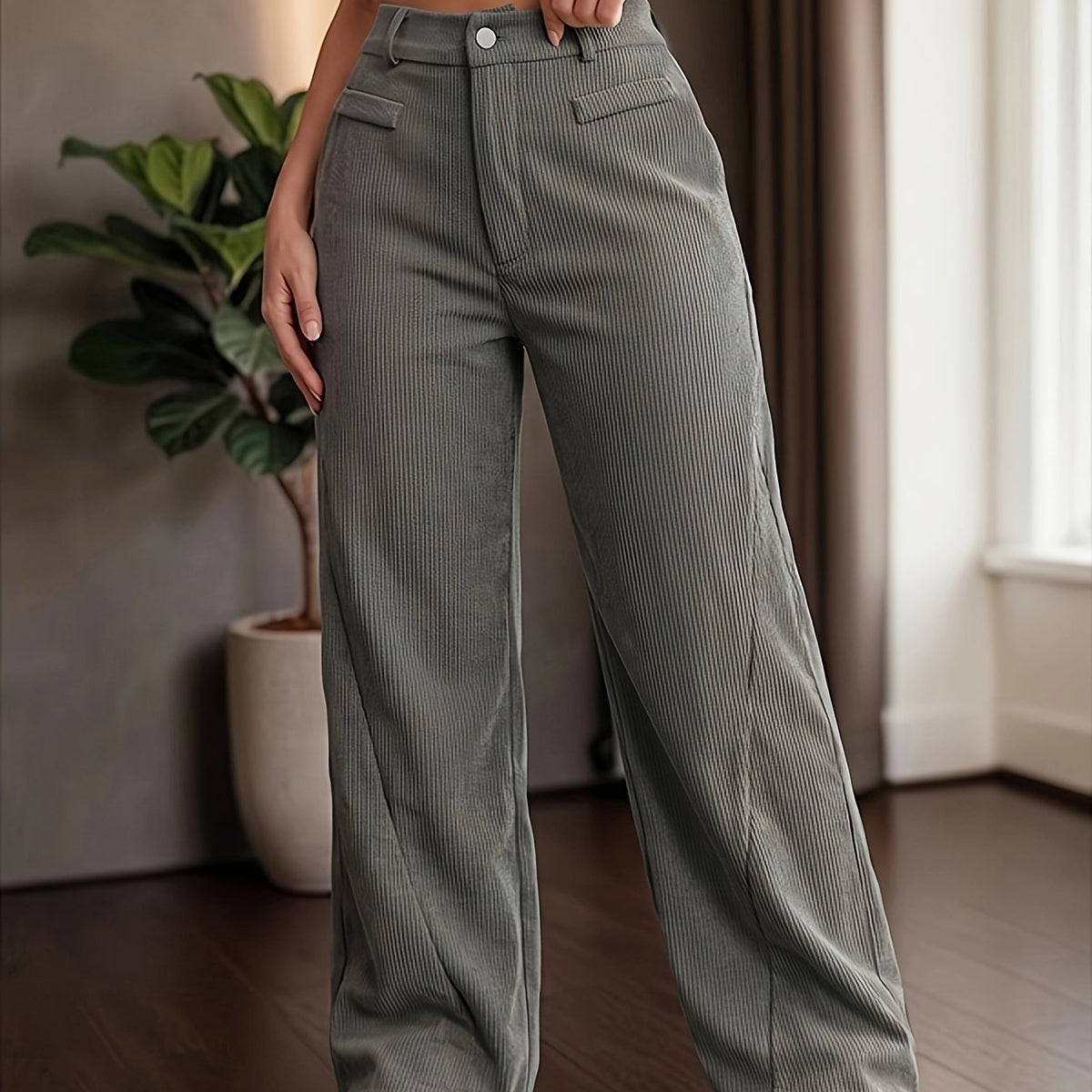 Pantalones De Pana Para Mujer | Pierna Ancha · SeemSeem