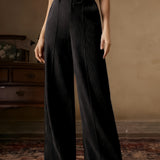 Pantalon à jambes larges pour femme | Taille haute