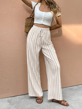 Pantaloni a righe da donna | Coulisse regolabile