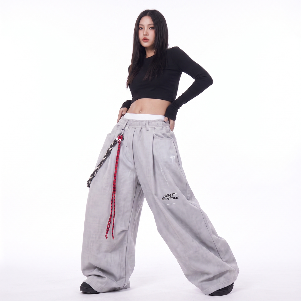 Pantalones Deportivos Anchos Para Mujer | Cintura Elástica · SeemSeem
