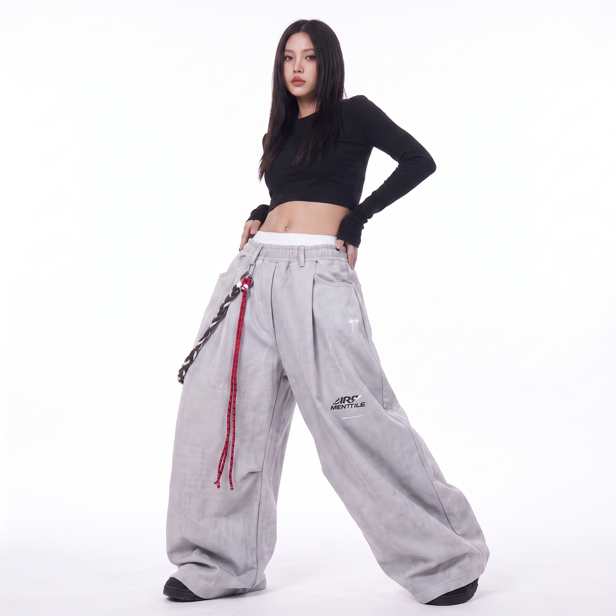 Pantalones Deportivos Anchos Para Mujer | Cintura Elástica · SeemSeem