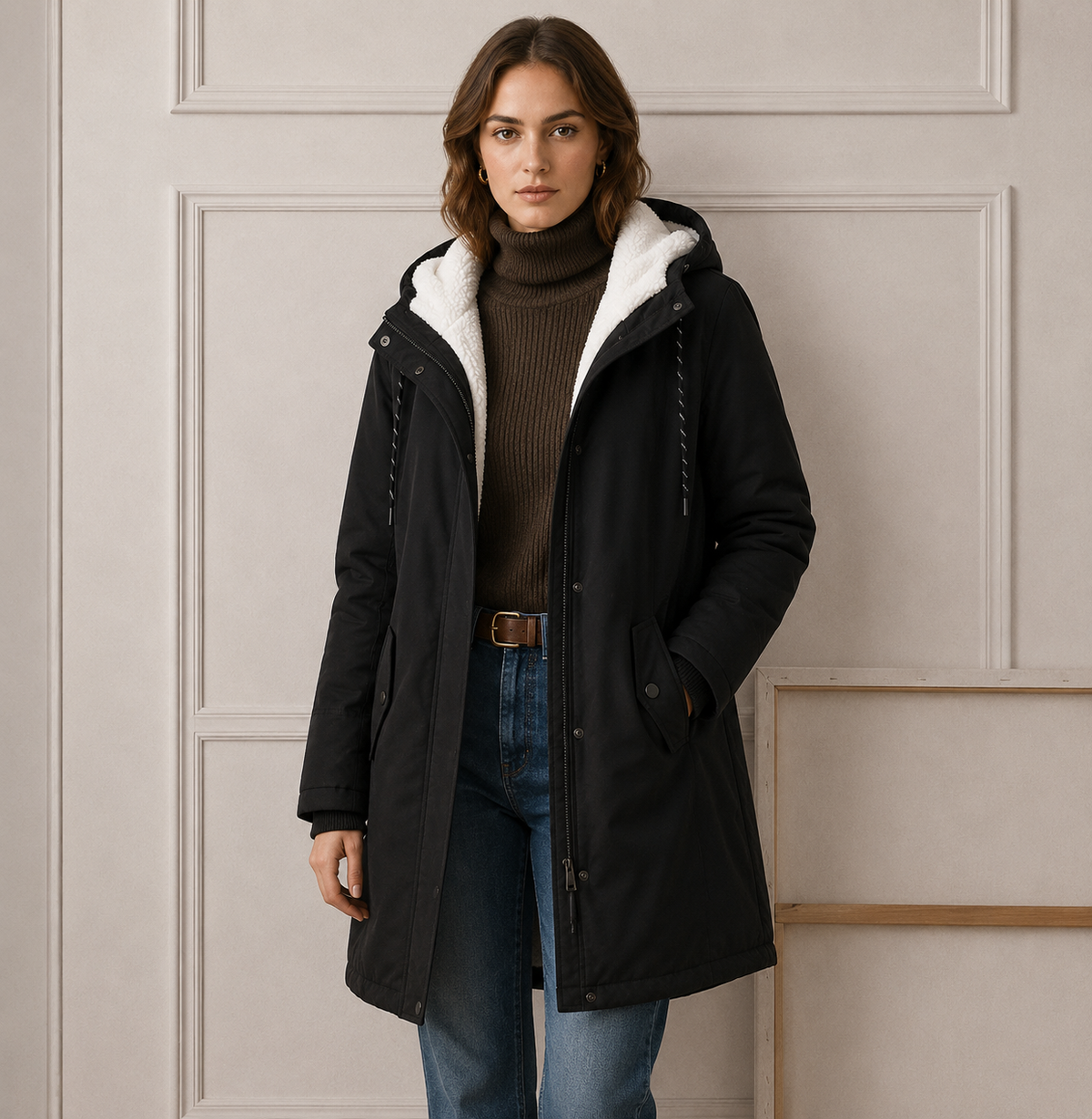 Parka Con Capucha Para Mujer | Forro Borreguito · SeemSeem
