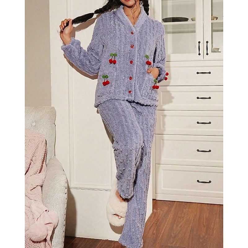 Pijama Clásico Para Mujer | Forro Polar · SeemSeem