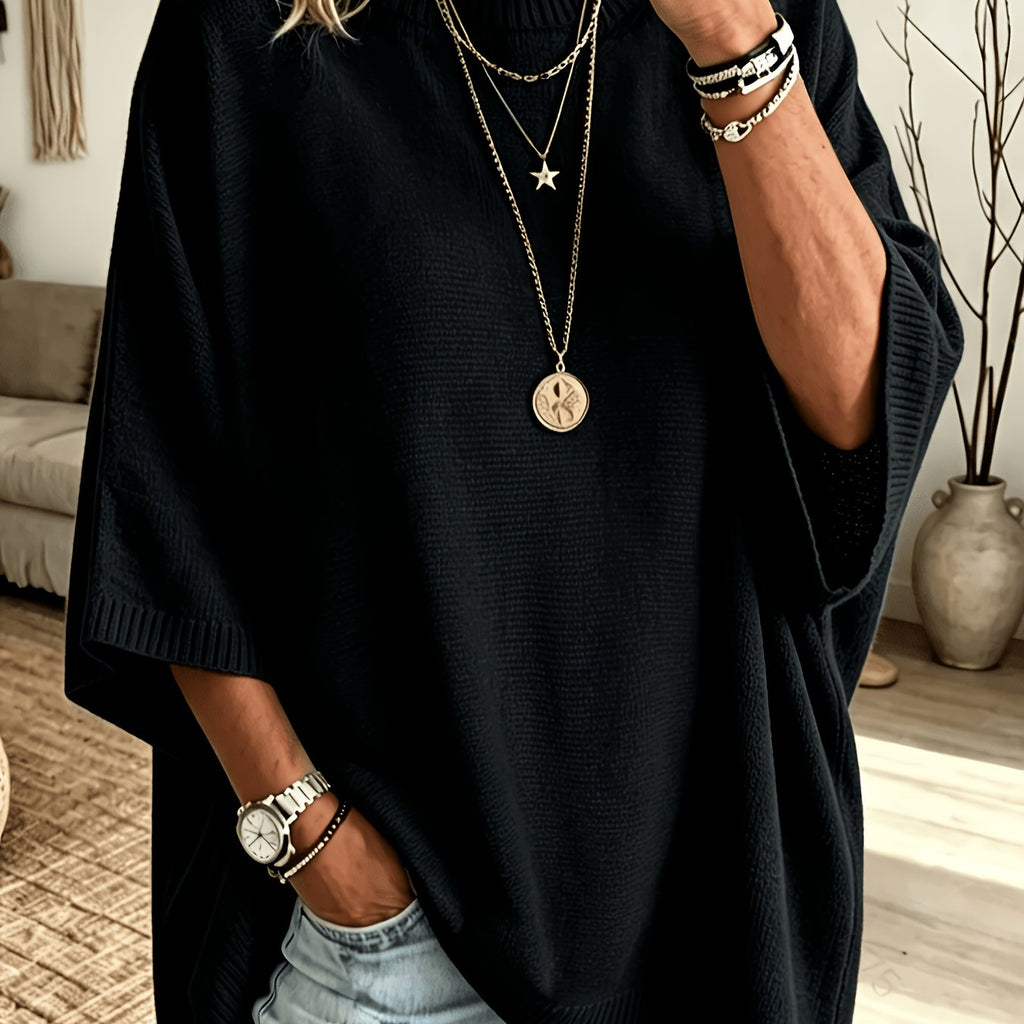 Poncho De Punto Para Mujer | Manga Murciélago · SeemSeem