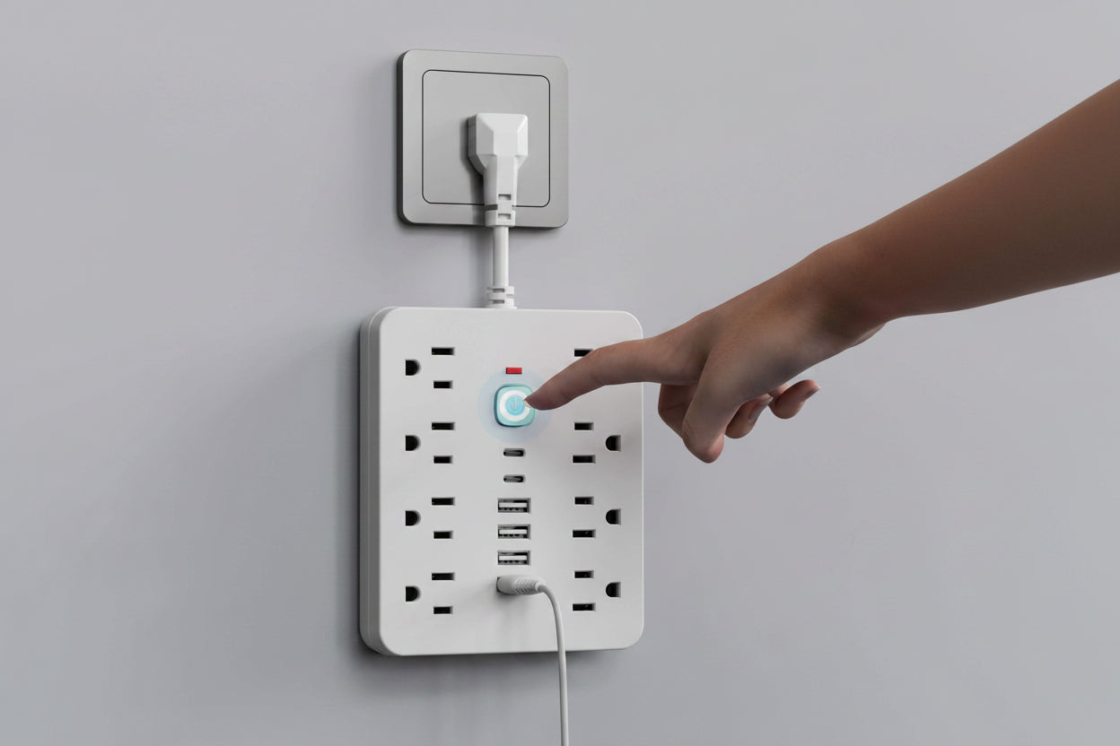 Regleta De Enchufes Montada En Pared | Puertos USB · SeemSeem