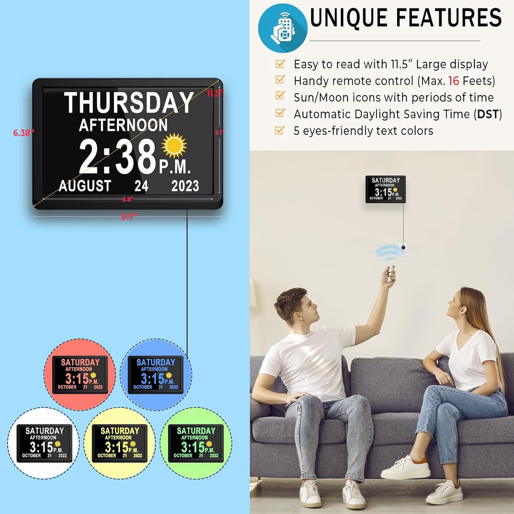 Reloj Digital Calendario | Control Remoto · SeemSeem