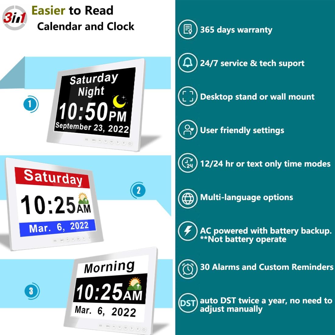 Reloj Digital Calendario | Control Remoto · SeemSeem