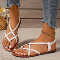 Sandalias Planas Trenzadas Para Mujer | Tiras Cruzadas · SeemSeem