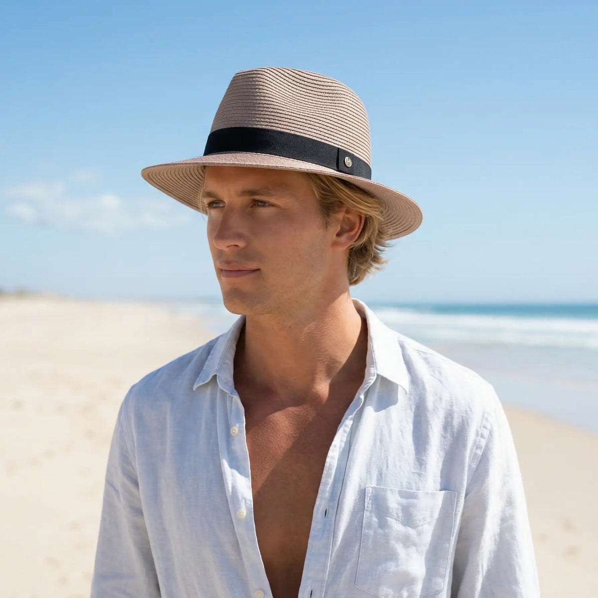 Sombrero Fedora Clásico Para Hombre | Cinta Contrastante · SeemSeem