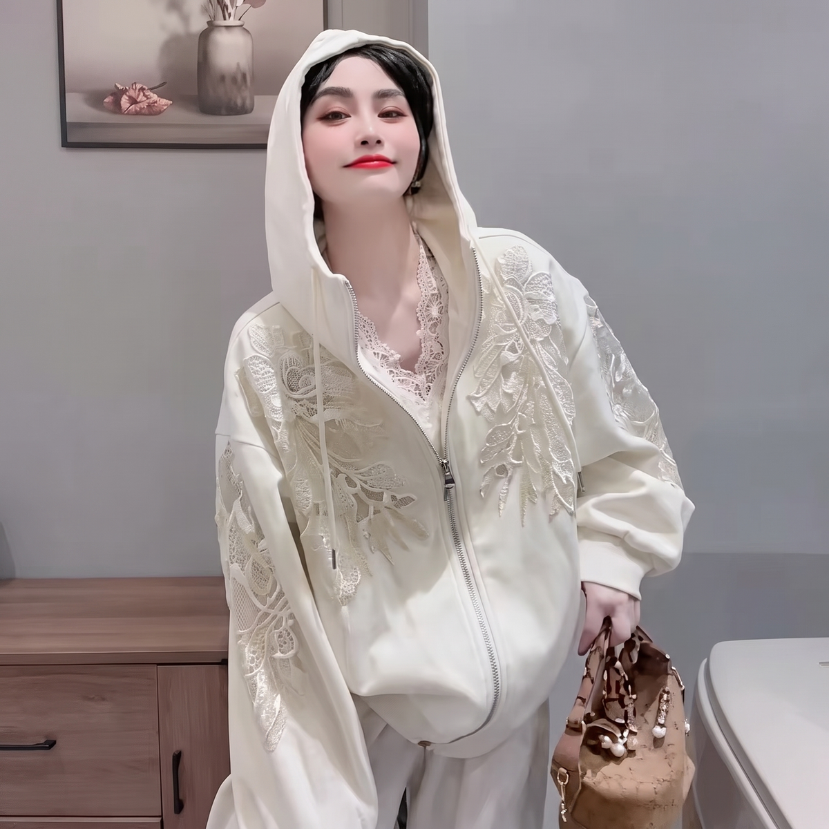 Sudadera Con Cremallera Para Mujer | Con Lentejuelas · SeemSeem
